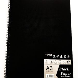 Think art Black Paper Sketch book (A/3 size)