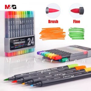 W 7604 M&G Double Tip Water Color Marker(24 color)