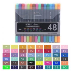 W 7609 M&G Double Tip Water Color Marker( 48 colors )