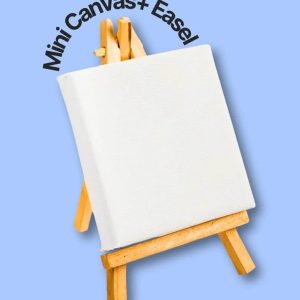 Mini Canvas With Wooden Easel