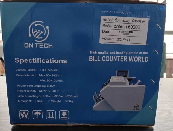 6000/B "On Tech "Currency Counter (Battery Backed Up) - Image 6