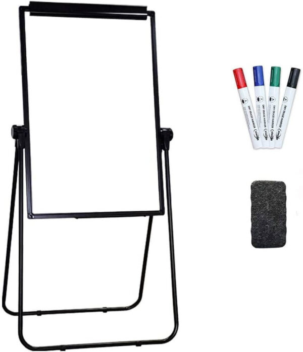 7891 White Board With Paper Holder  (Flip Chart Board )
