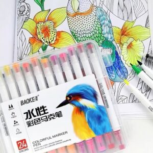 Baoke Water Color Marker / Dual Brush Tip Marker