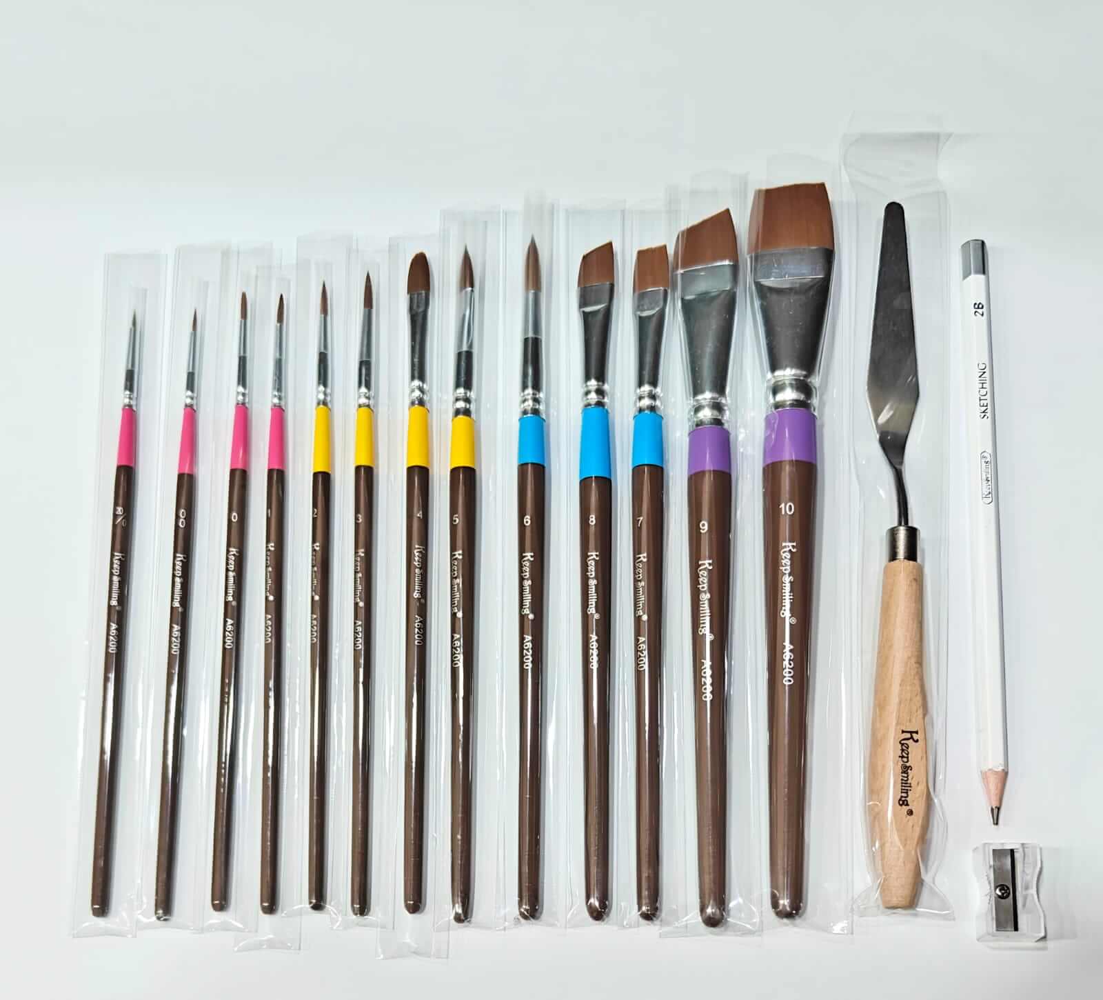 Keep Smiling Art Kit / Brush Set A/6200 16 pieces - Image 2