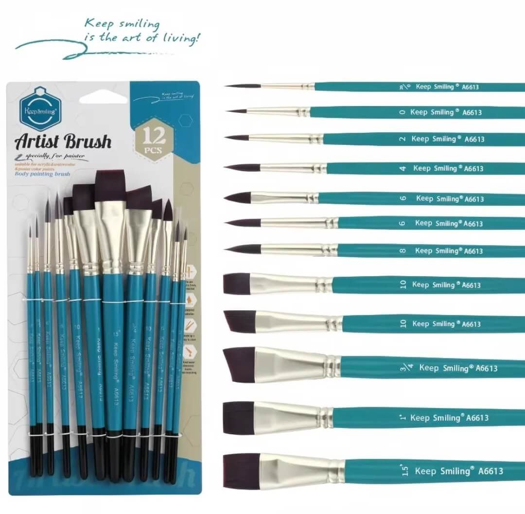 Keep Smiling Mix Brush Set 12 pieces A/6613