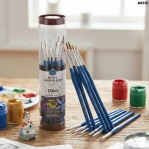 Keep Smiling 12-Piece Artist's Miniature Brush Set (Model A6112)
