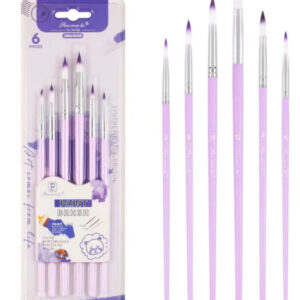 H/2D YIXPIN Round Brush Set 6 Pieces / Synthetic Brush Set/ Synthetic Round Brush Set